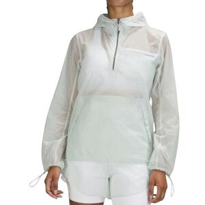 Lululemon Step Out Anorak Ocean Air Packable lightweight Kangaroo pocket hoody S